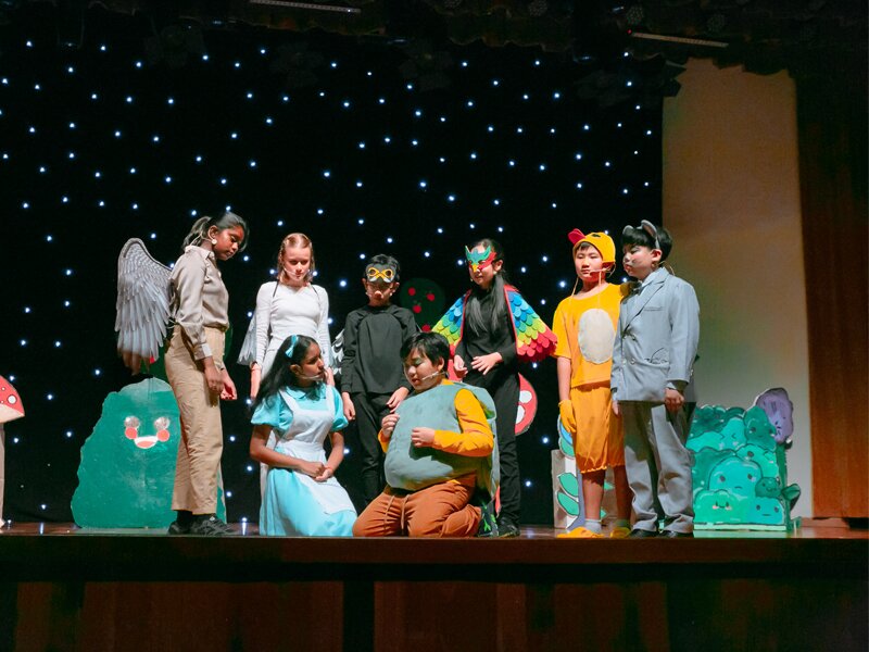 Primary Students presenting a Malaysian song during the Merdeka Assembly